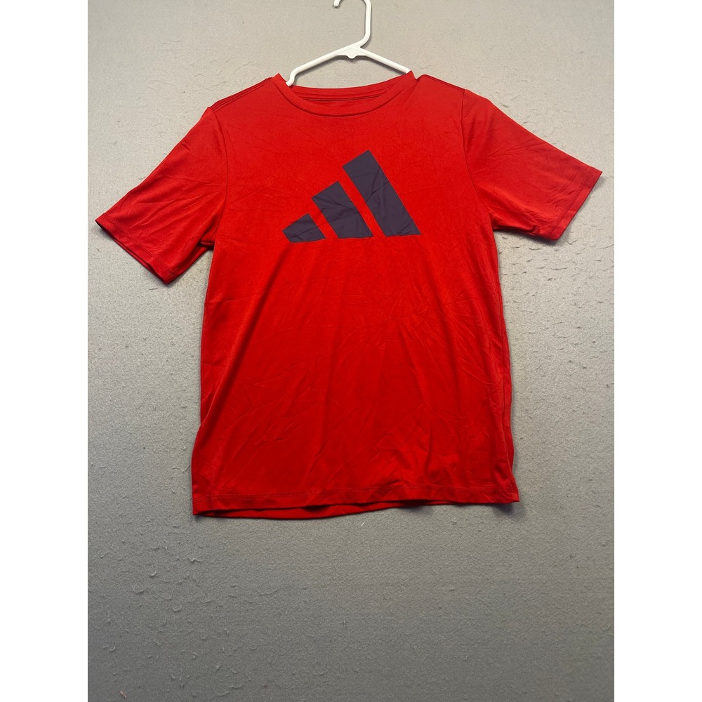 Adidas T-Shirt Polyester Red Large 14/16 Boys
